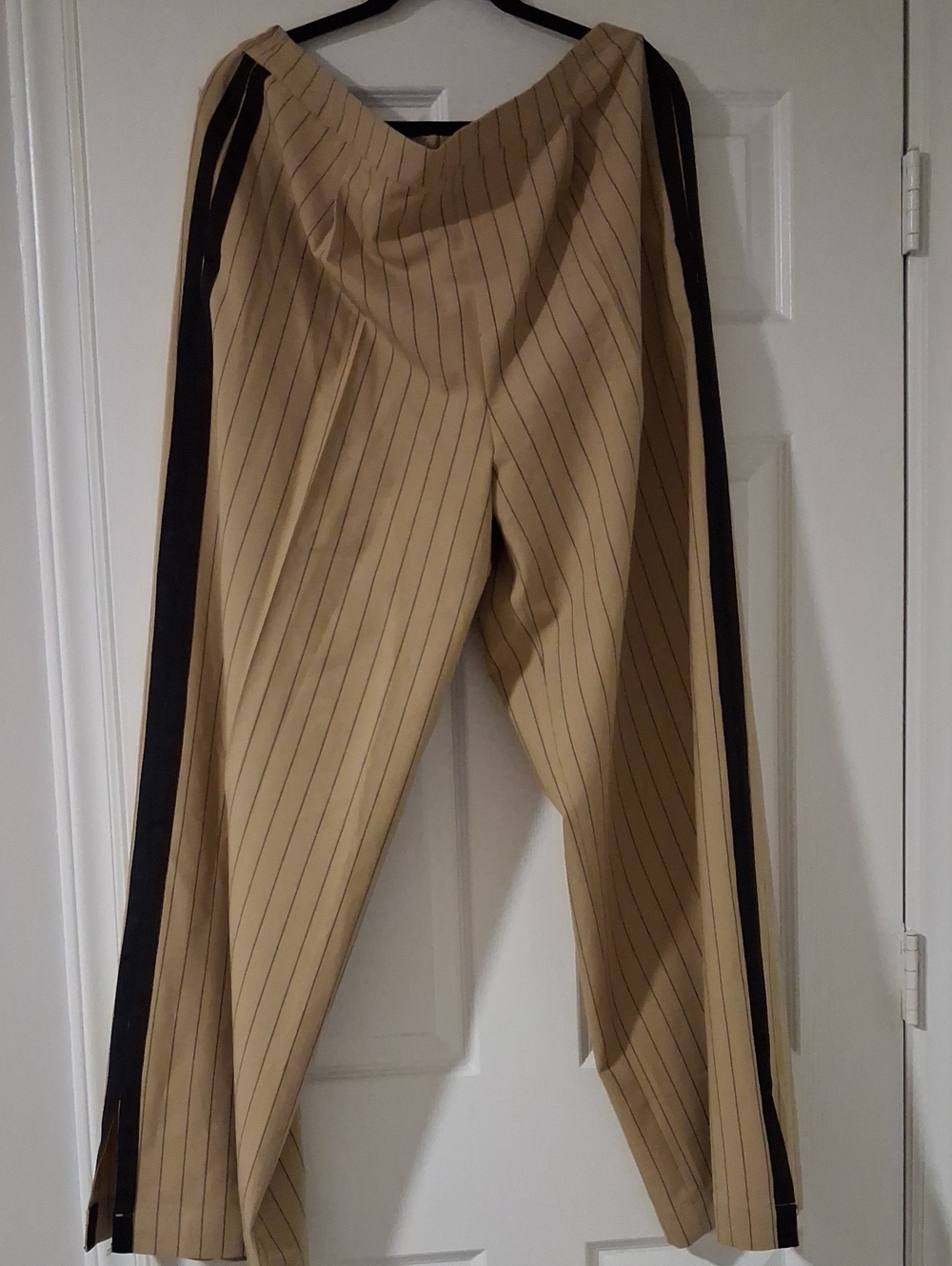 La Ligne for Target Pinstripe Wide-Leg Pants Brown & Black XL